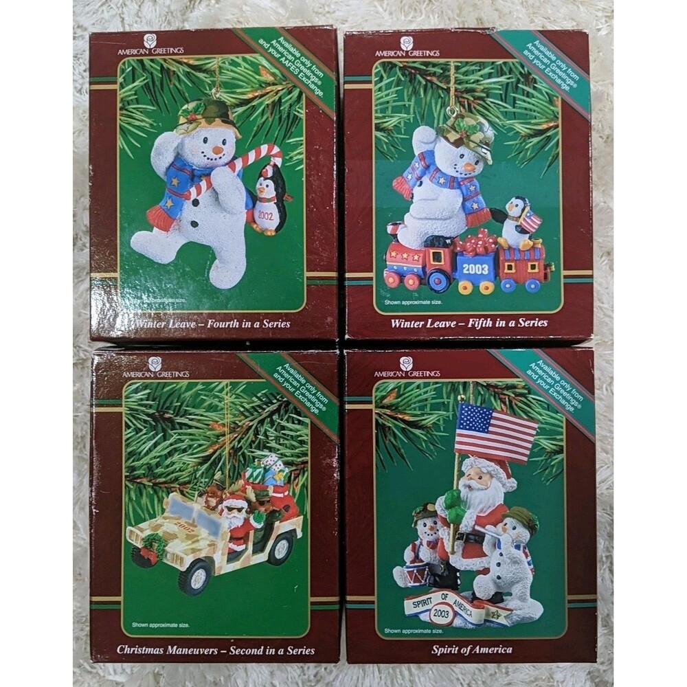 American Greetings Military Operation Santa Winter Christmas 2002-2003 Ornaments